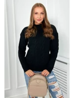 Sveter nasadený cez hlavu čierny Sveter nasadený cez hlavu čierny