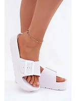 Dámske penové sandále na platforme s prackou White Caramel Dámske penové sandále na platforme s prackou White Caramel