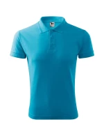 Pánska polokošeľa Pique tyrkysová