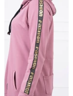 Mikina so zipsom na chrbte tmavo ružová