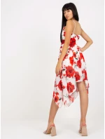 Šaty DHJ SK 15952 1.24X biele a červené Šaty DHJ SK 15952 1.24X biele a červené