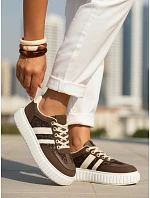 Dámske kožené tenisky ZY1392 LA351P hnedé – FashionStreet