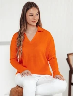 Dámsky oversize sveter VISTILLA orange FashionStreet MY2414 Dámsky oversize sveter VISTILLA orange FashionStreet MY2414