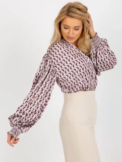 Dámska košeľa LK KS 509017 1.97 biela a ružová - FPrice