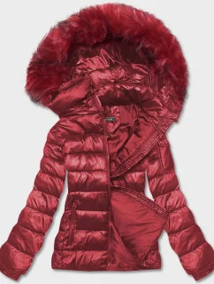 Červená krátka zimná bunda pre ženy (YP-20129-8)