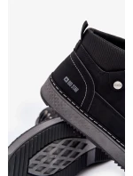 Šnurovacie pánske členkové topánky Big Star Hi-Poly System Black