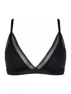 Dámske nohavičky GO Ribbed R Bralette - BLACK - black 0004 - SLOGGI