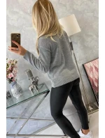 Polovičný sveter s rolákom sivý