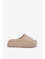 Dámske penové papuče na platforme Beige Xalvania Dámske penové papuče na platforme Beige Xalvania