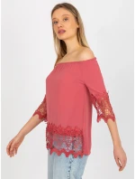 Dámska blúzka LK BZ 506188.32X tmavo ružová - FPrice