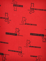 Dámska nočná košeľa De Lafense 660 Cat Love kr/r S-4XL
