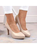 Sergio Leone W SK53N béžové lodičky na platforme a podpätku Sergio Leone W SK53N béžové lodičky na platforme a podpätku