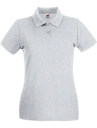 Fruit of the Loom Lady-Fit Premium Polo Dámske piké polo 16.3030 melírovaná šedá