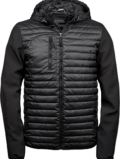 Tee Jays TJ 9628 Pánska bunda s kapucňou Crossover 18.9628 čierna/čierna