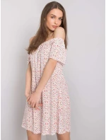 Šaty D73771M30145G bielej a červenej