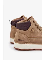 Šnurovacie pánske členkové topánky Big Star Hi-Poly System Brown