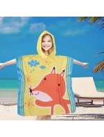 PončoBavlnené svetové detské plážové pončo s kapucňou 60x60