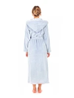 Dámsky župan Flora s kapucňou 3956 jednofarebný ľadovo modrý - Vestis