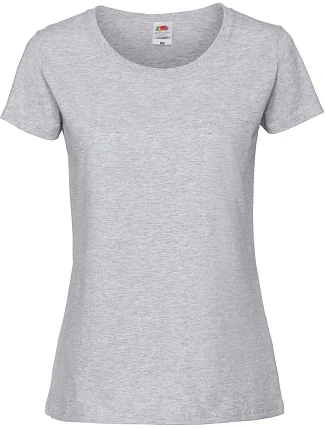 Fruit of the Loom Lady-Fit Iconic 195 T Dámske tričko z hrubej bavlny 16.1424 heather grey Fruit of the Loom Lady-Fit Iconic 195 T Dámske tričko z hrubej bavlny 16.1424 heather grey