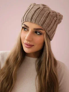 Milano fleecová čiapka K203 tmavo béžová