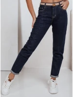 Dámske džínsy mom fit navy blueFashionStreet UY2781