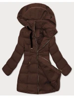 Dámska bunda s kapucňou J Style Chocolate (5M3231-158)