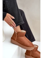 Śniegowce Na Platformie Damskie D.Franklin DFSH370010 Brązowe