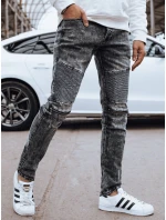 Pánske čierne džínsové nohavice FashionStreet UX4246