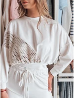 Dámska oversize mikina butterscotch ELEGRA ecru FashionStreet RY2795