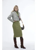 Krátke zelené dvojradové sako (AG3-1812)