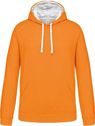 Kariban K 446 Kontrastná mikina s kapucňou 20.K446 oranžová/biela Kariban K 446 Kontrastná mikina s kapucňou 20.K446 oranžová/biela