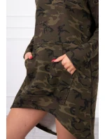 Moro khaki+zelené šaty