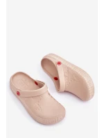 Damskie Lekkie Klapki Big Star II275012 Beżowe Damskie Lekkie Klapki Big Star II275012 Beżowe