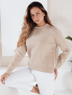 Dámsky základný sveter DARMILA beige FashionStreet MY2507