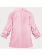 Tenká bunda s volánovými rukávmi svetlo ružová (22-356) Tenká bunda s volánovými rukávmi svetlo ružová (22-356)
