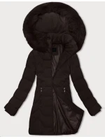 Dámska bunda s kapucňou J Style Chocolate (16M9121-158)