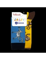 Veselé ponožky 2 páry CRAZY SOCKS 2x - BELLINDA - sivé
