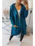 Bunda oversize s kapucňou navy