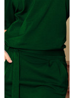 Numoco CASSIE šaty s krátkym rukávom - zelené
