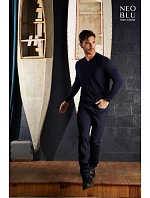 NEOBLU Sullivan Men Pánsky sveter s výstrihom do V 24.3987 night blue NEOBLU Sullivan Men Pánsky sveter s výstrihom do V 24.3987 night blue