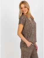 Blúzka D73771R10978Q hnedá