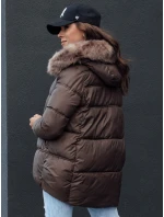 Dámska zimná bunda s kapucňou STELLAR hnedá FashionStreet TY4493 Dámska zimná bunda s kapucňou STELLAR hnedá FashionStreet TY4493