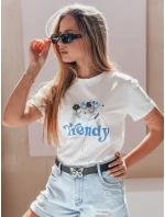 Dámske tričko s potlačou TRENDY BUNNY biele FashionStreet RY2906 Dámske tričko s potlačou TRENDY BUNNY biele FashionStreet RY2906