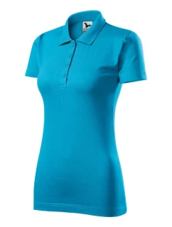 Single J. dámske polo tričko tyrkysové