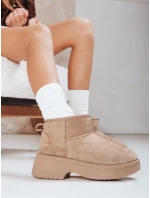 Dámske snežnice s hrubou podrážkou béžové FashionStreet ZY1289