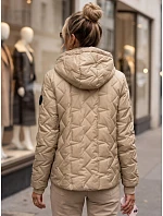 Dámska prechodová bunda s odnímateľnou kapucňou, farba kamelová, FashionStreet TY5780 Dámska prechodová bunda s odnímateľnou kapucňou, farba kamelová, FashionStreet TY5780