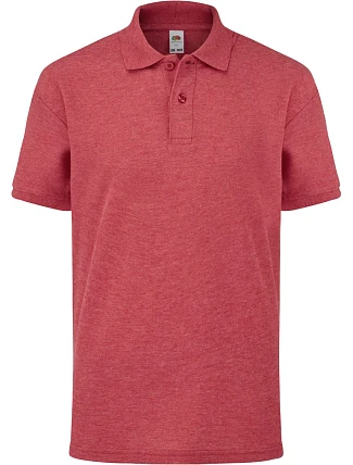 Fruit of the Loom Kids 65/35 Polo Detské piqué polo 16.3417 vintage heather red