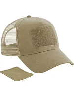 Beechfield B 641 5-panelová čiapka s kšiltom „Removable Patch Trucker“ 53.0641 púštna piesková