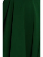 Rozšírené dámske šaty v fľaškovo zelenej farbe s výstrihom v tvare srdca model 6703269