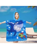 PončoBavlnené svetové detské plážové pončo s kapucňou 60x60